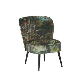 Beliani Sill&oacute;n Tela Verde oscuro