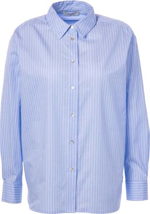 Jcsophie Overhemden, Dames, Blauw, 2Xl, Katoen, Peaches Blouse