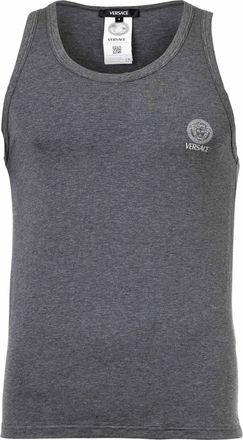 Versace T-Shirt Lange Mouwen Ronde Hals Jersey Topeka Bi-Stretch Katoen Organisch Nieuw Logo Vest