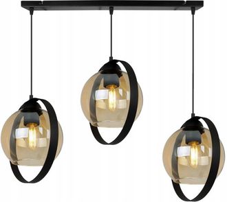 OEM L&aacute;mpara Colgante Moderna Con Anillos De Pantalla De Cristal