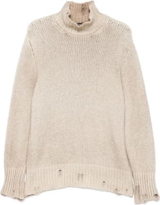 Avant Toi Trui met col - Heren - Coltruien - Beige - L - Truien & Vesten