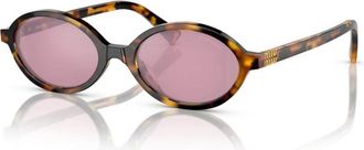 Miu Miu Regard Zonnebril - Dames - Zonnebrillen - Bruin - 50 MM - Accessoires
