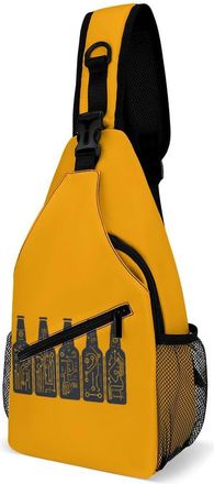 Generic Funny Beer Mens Print Crossbody Large Sling Backpack Casual Chest Bag Gift for Traveling Hiking Workout