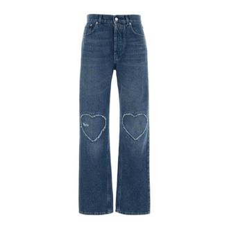 Moschino Straight Jeans, female, Blue, Size: XS Straight Jeans