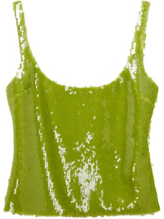 16Arlington Hornet sequin-embellished top - Green