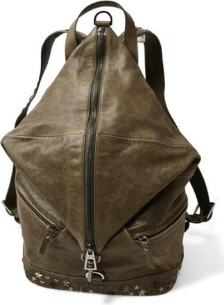 Jimmy Choo London Brown Dark Brown Leather Backpack (Pre-Owned)