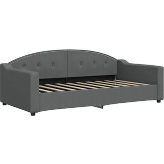 vidaXL Day Bed without Mattress Dark Grey 90x190 cm Single Fabric vidaXL