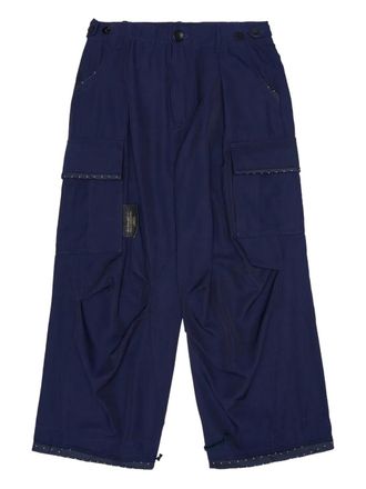 Undercover button-fastening cargo pants - women - Fabric - 3 - Blue