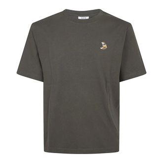 Maison Kitsun&eacute; T-Shirts, male, Green, Size: M Dreaming Fox Comfort Tee-Shirt