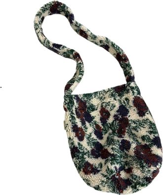 Generic Autumn and winter shoulder bag womens plush casual large-capacity crossbody bag(06,27 * 30cm)