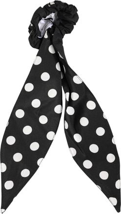 Dolce & Gabbana Womens Polka Dot Scarf Scrunchie Hair Band Black Bands
