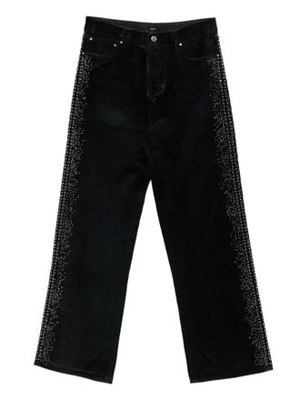 Amiri embellished velvet jeans - Black