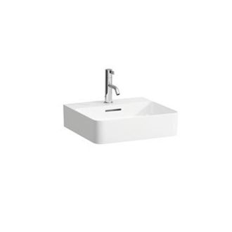 Laufen VAL fontein 42x45x11.5cm met kraangat met overloop SaphirKeramik wit