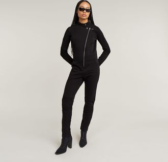 G-Star Biker Slim Sweat Jumpsuit - Zwart - Dames