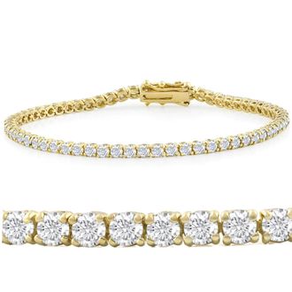 Pompeii3 14k White, Rose, or Yellow Gold Round Diamond Tennis Bracelet 5cttw 7 Womens