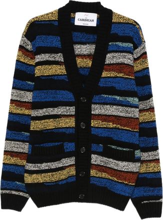 Missoni striped-pattern cardigan - men - Wool - 48 - Black