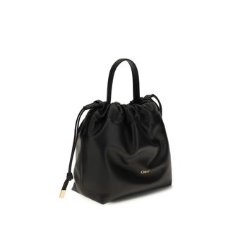 Chlo&eacute; Womens Black Lamb Ovis Aries Shoulder Bag