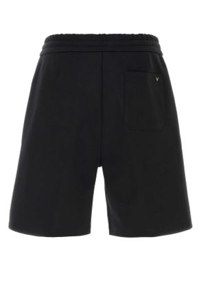 Valentino Garavani Mens Black Jersey Bermuda Shorts Nero Copl