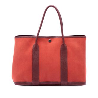 Herm&egrave;s Pre-owned Hermes Toile and Negonda Garden Party 30 Ladies KC8JDFT8PR15ZGCO
