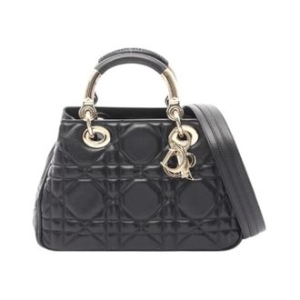 Dior Pre-owned Lady 95.22 Leder 2way Handtas - Dames - Pre-owned - Zwart - Maat: ONE Size Leer