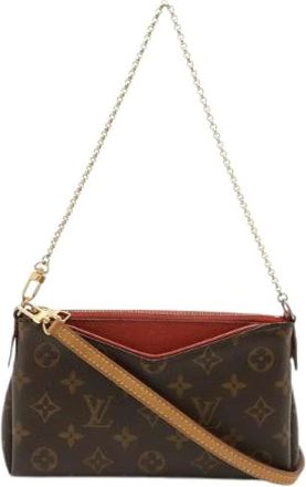 Louis Vuitton Pre-owned Cross Body Bags, female, Brown, Size: ONE SIZE Pre-owned Canvas Cross Body Bag