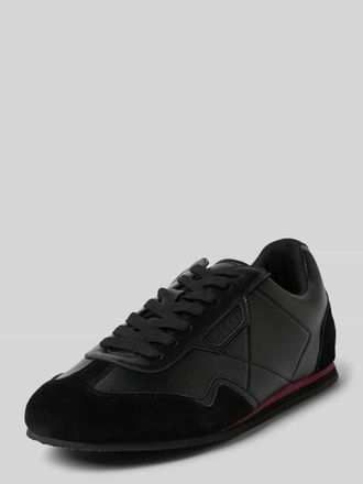 Guess Schn&uuml;rschuhe aus Leder-Mix Modell Olmo in Black, Gr&ouml;&szlig;e 40