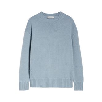 Max Mara S Max Mara Truien Helderblauw - Dames - Ronde hals truien - Blauw - S - Wol - Truien & Vesten