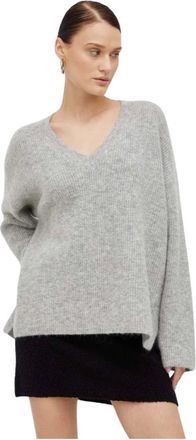 Gestuz Dames, Truien, Grijs, Maat: XL Wol