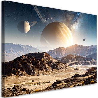 Feeby Impresi&oacute;n De Imagen Planetas Cosmos Monta&ntilde;as Naturaleza 100x70