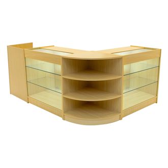 MonsterShop Astro LED Shop Counter Set LM60, TB60 & 2 x K900 - Maple in Beige