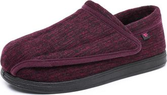 Generic Womens Wide Diabetic Shoes Adjustable Winter Barefoot Walking Sneakers for Wide Width Arthritis Edema Feet,Red,7.5 UK