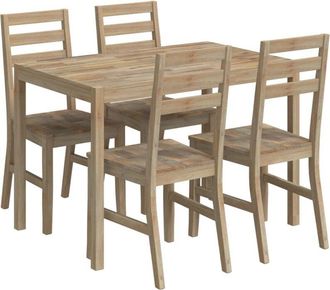 vidaXL Vidaxl - 5 Piece Dining Set Solid Wood Acacia