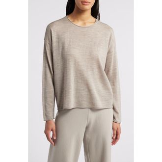 Eileen Fisher Crewneck Wool Sweater in Dove at Nordstrom Rack, Size X-Large