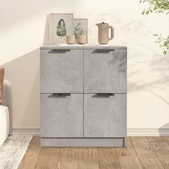 vidaXL Vidaxl - Aparador De Madera Contrachapada Gris Hormig&oacute;n 60x30x70 Cm