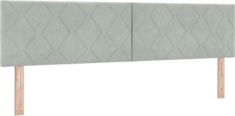 vidaXL Cabecero Montaje En La Pared Gris Claro 180 Cm Terciopelo Vidaxl