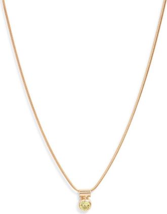 Set & Stones Ellie Birthstone Pendant Necklace in Gold/august at Nordstrom