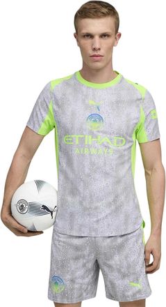 Puma Heren Authentic 25/26 Manchester City FC derde shirt (Grijs/Groen)