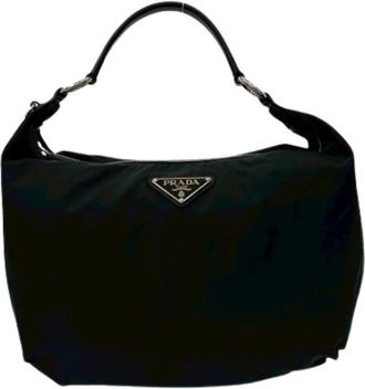 Prada Pre-owned Shoulder Bags, female, Black, Size: ONE SIZE Pre-owned Vintage Nylon Shoulder Bag