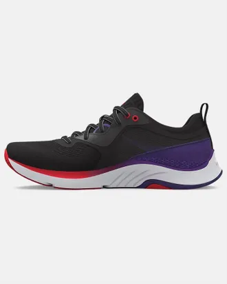 Under Armour Womens Hovr Omnia Iwd Sneaker In Black/grey/purple