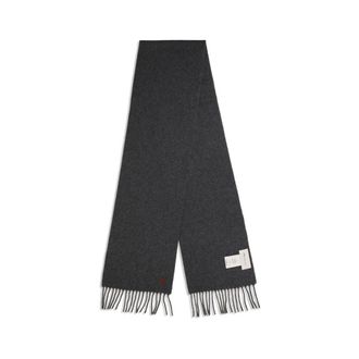 Ami Wool Fringed Scarf - Gray