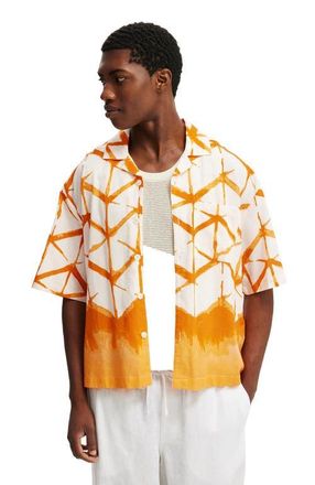 Cotton On Mens Cabana Short Sleeve Shirt in Orange Abstract Print at Nordstrom, Size Xx-Large