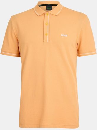 HUGO BOSS Mens Paule Short Sleeve Polo Shirt in Open Orange - Size X-Large