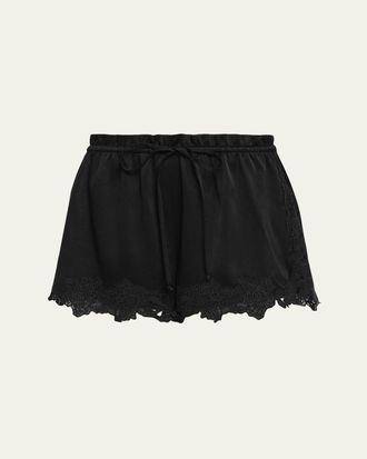 Kobi Halperin Cristal Lace-Trim Relaxed Shorts