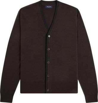 Fred Perry Cardigan Classico - - Knitwear - Uomo - Marrone - M