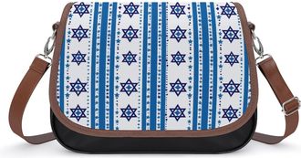 Generic Israel Flag Shaped Crossbody Bags for Women Shoulder Messenger Bag Purse Handbags