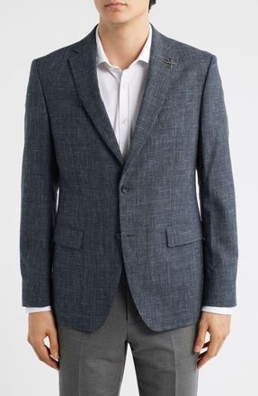 John Varvatos Bleecker Wool Blend Sport Coat in Navy at Nordstrom, Size 38 Regular