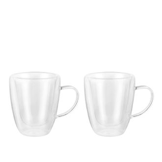 KASANOVA Set 2 mug 260 ml in vetro borosilicato