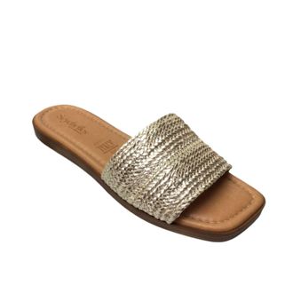 Seychelles Womens Palms Perfection Slide Sandals In Gold