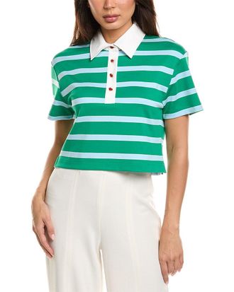 Alice & Olivia Alice + Olivia Lyle Rugby Polo Top
