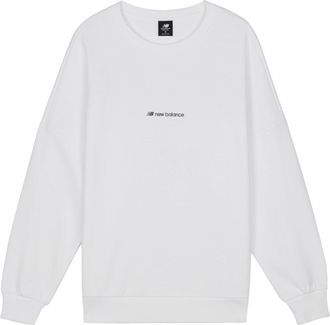 New Balance Long Sleeve Heathertech T-Shirt Asia Sizing White AMT03332-MUN